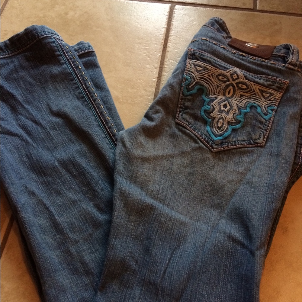 Antik Denim jeans size 27 blue and pink